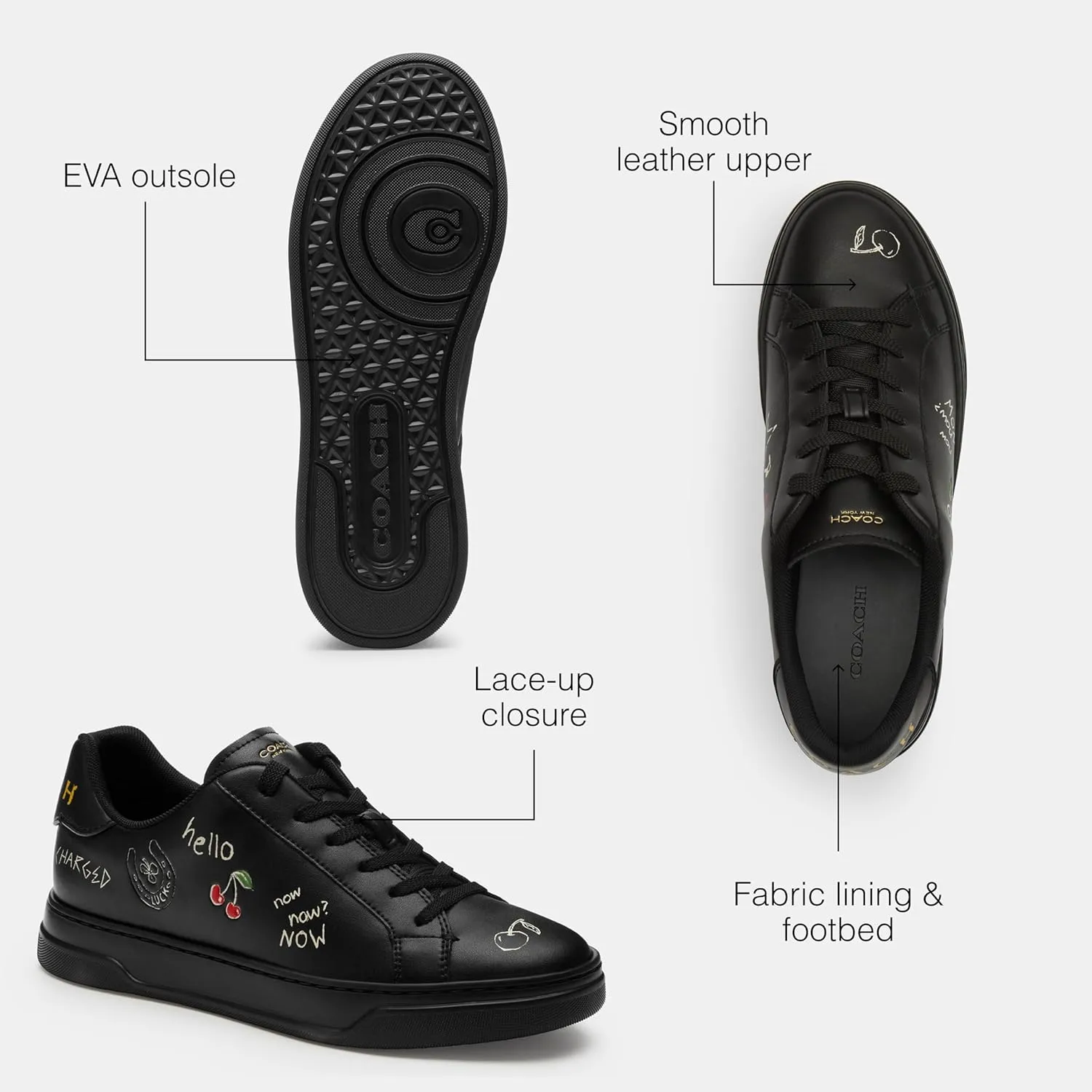 Coach Women's High Line Sneaker with Sketch Print