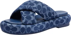 Coach Women's Penelope C Sandal in Signature Denim Platform