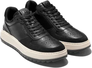 Cole Haan Men's Grandpro Crossover Golf Sneaker, Black/Ivory, 7.5 Wide