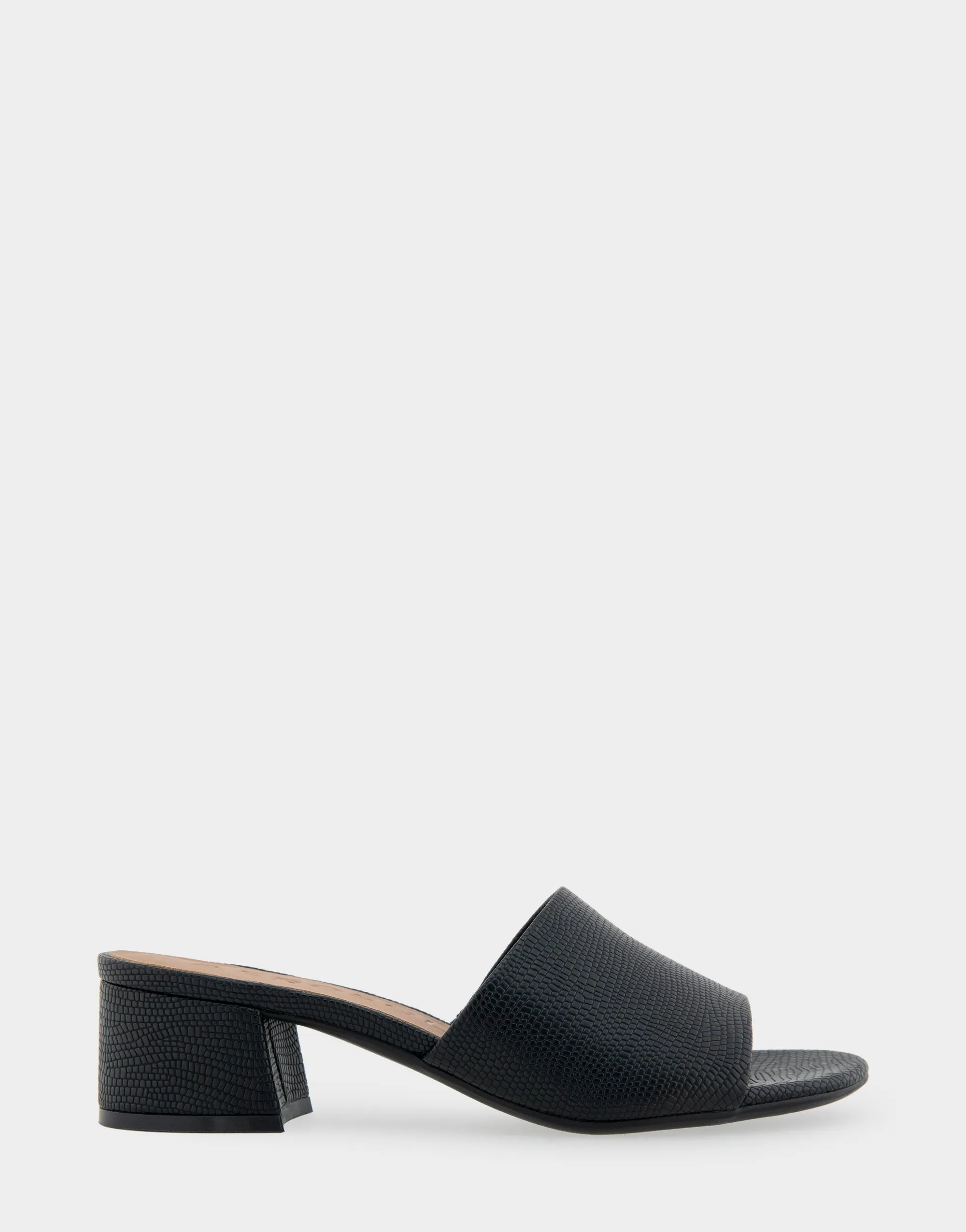 Como Black Lizard Embossed Faux Leather