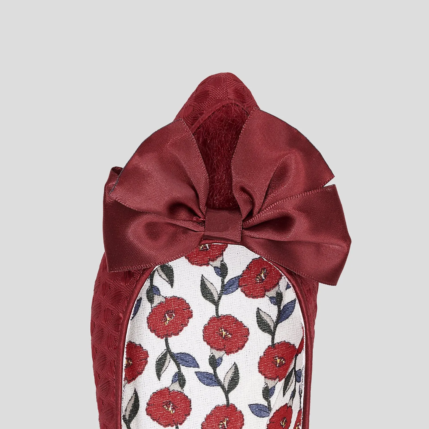 Cora Burgundy Pointed Flat Shoes by Ruby Shoo