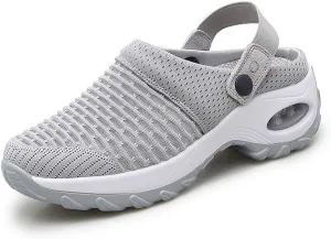 CrazycatZ Mesh Clog Mule,Womens Air Cushion Mesh Sporty Sneaker Clog Sandals Garden Shoes