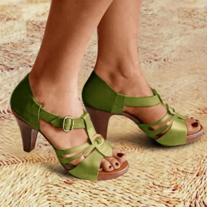 Creamtopmall New Style Elegant Buckle Strap Sandals