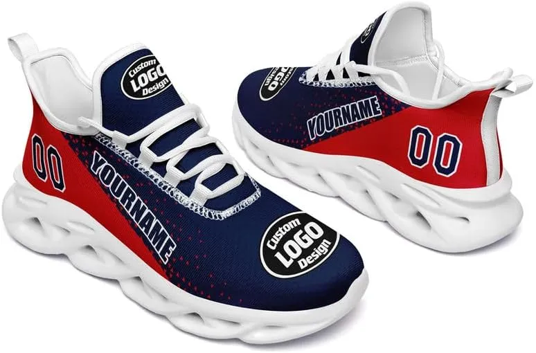 Custom Running Shoes for Men Women Print Team Company Logo Name Number Sneaker Personalized Gift Unisex Baseball Tennis Shoes
