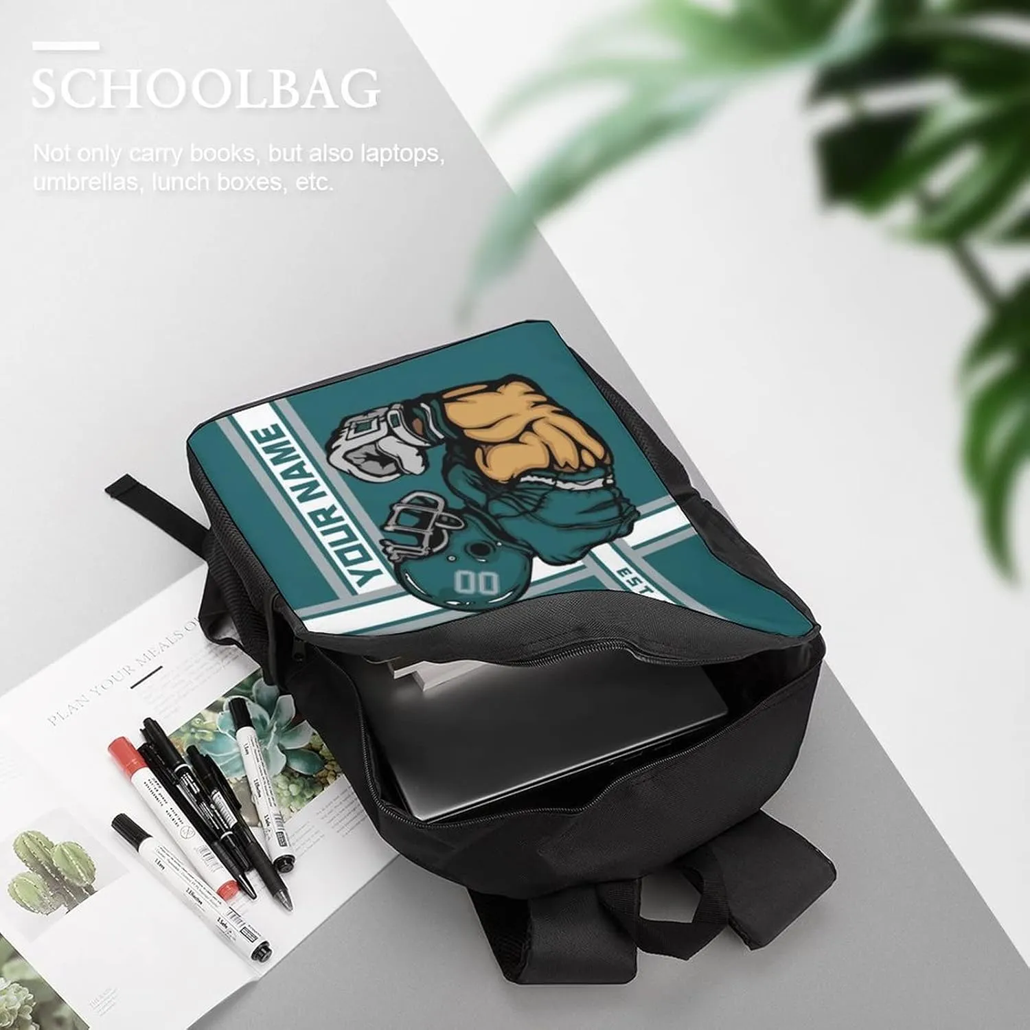 Custom Shoulder Philadelphia Backpack Personalized Any Name Number 17 Inch Large Capacity Laptop Bag Bookbag Gifts for Men Women