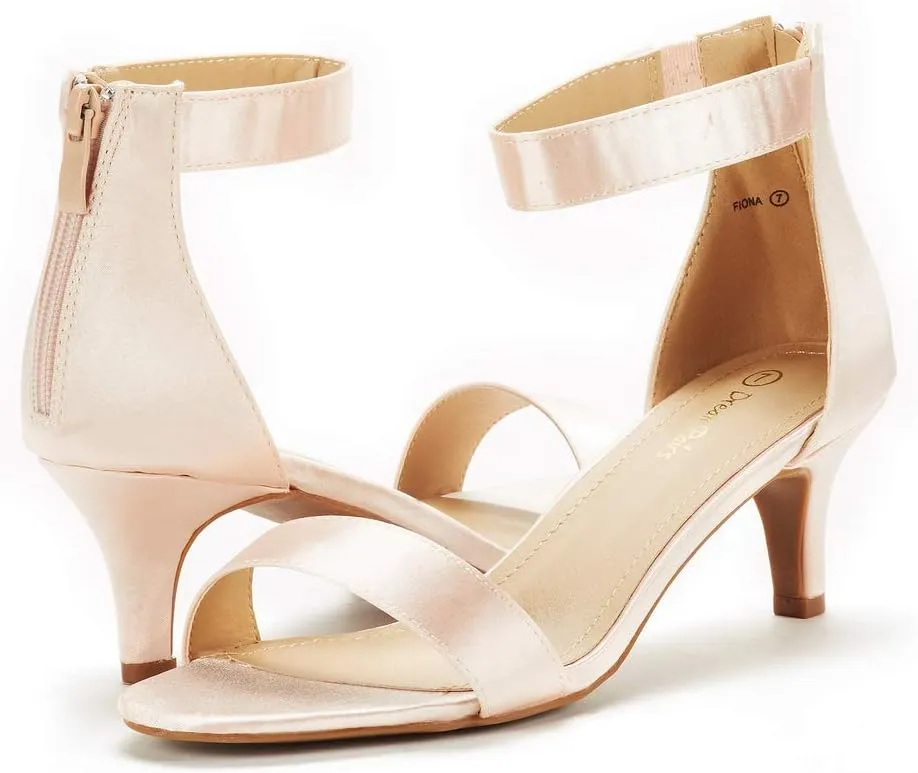 DREAM PAIRS Women's Fiona Fashion Stilettos Open Toe Pump Heeled Sandals