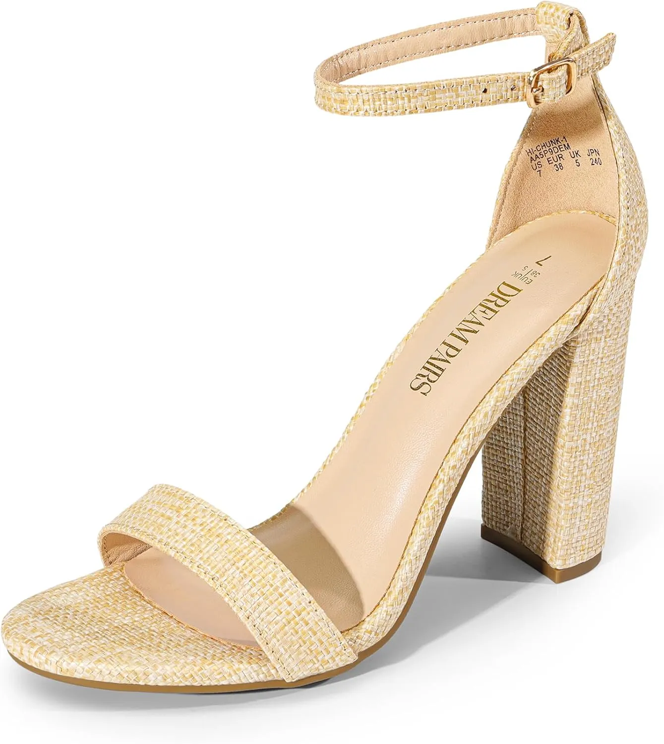 DREAM PAIRS Women's Hi-Chunk High Heel Pump Sandals