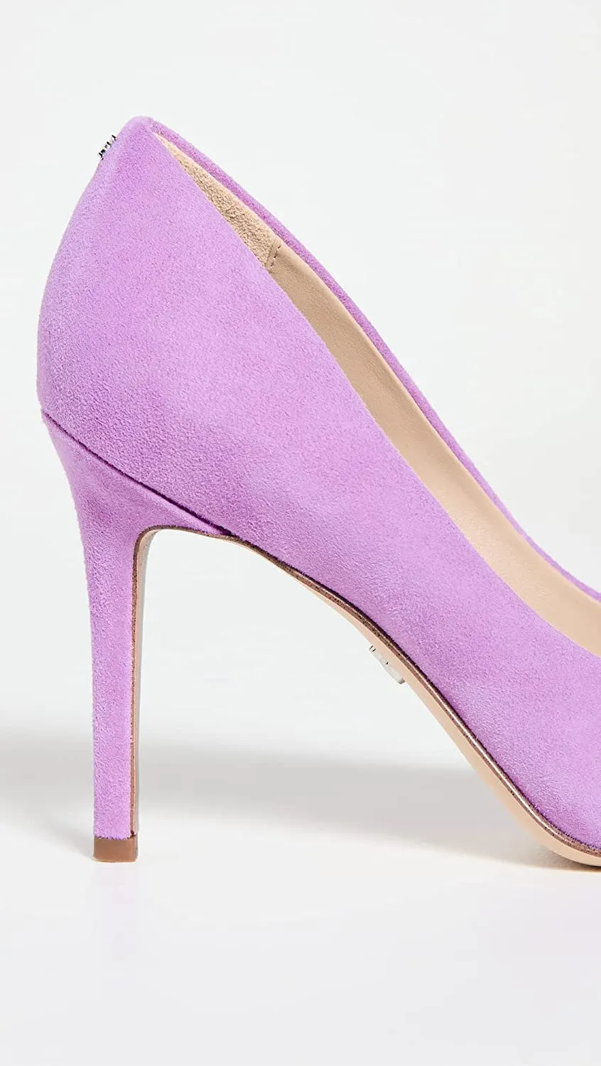 Edelman Customer favorite Slip Pump Pointy Heel Fashion Hazel Amethyst Stiletto Toe On Leather Fully automated Sam