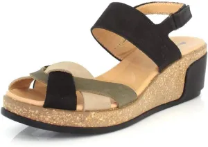 El Naturalista Womens Leaves 5008 Sandal Shoes, Black Mixed, EU 39 / US 8.5