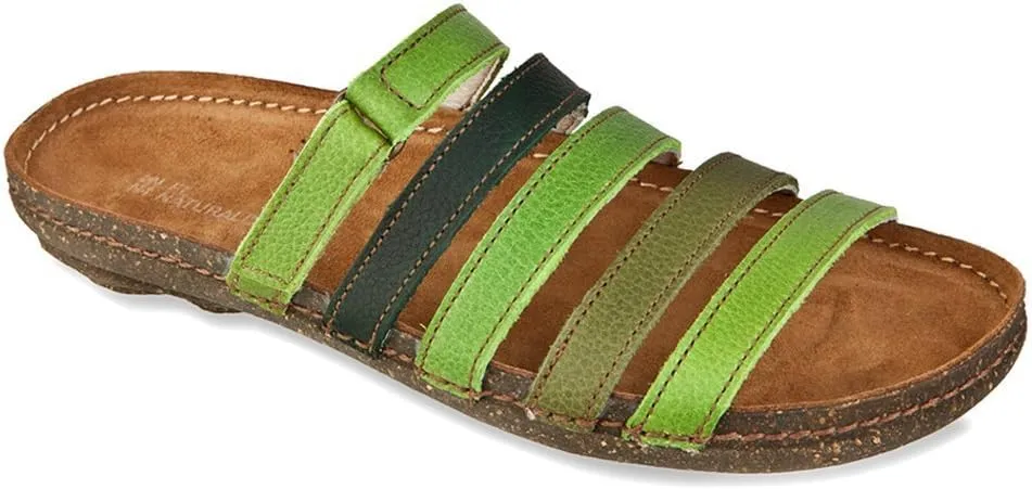 El Naturalista Womens Torcal N327 Slide Sandal Shoes, Green Mixed, EU 38 / US 8