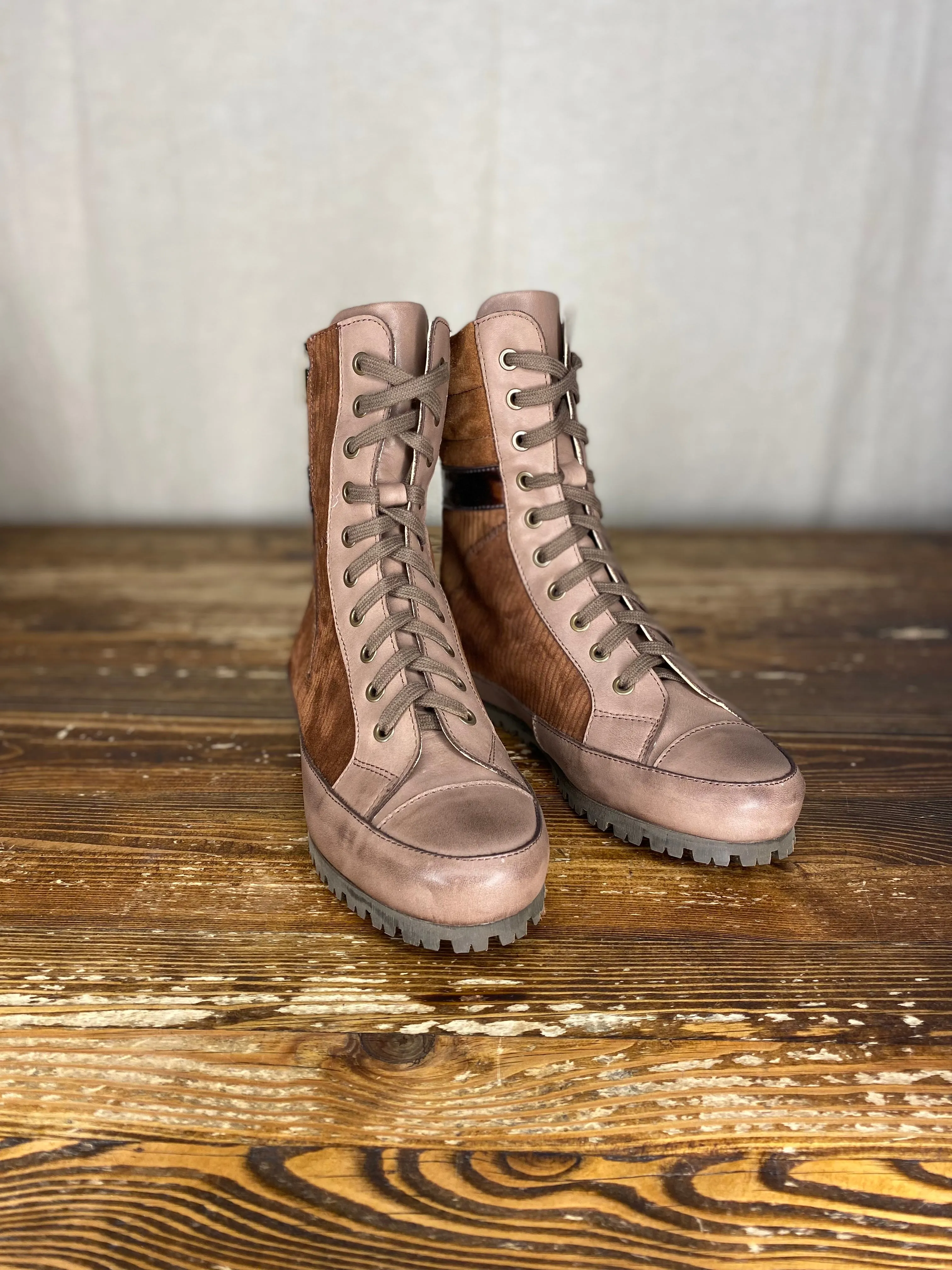 Emilia Patchwork Hightop Sneaker