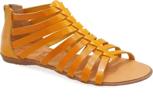 Emmanuela Ancient Greek Style Anlkle High Leather Sandals, Handmade Gladiator Sandals, Quality Strappy Summer Shoes with Rear Zipper at Shaft, Boho Open Toe Sandals
