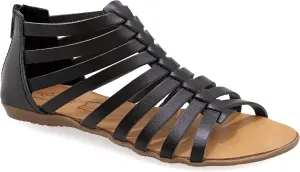 Emmanuela Ancient Greek Style Anlkle High Leather Sandals, Handmade Gladiator Sandals, Quality Strappy Summer Shoes with Rear Zipper at Shaft, Boho Open Toe Sandals