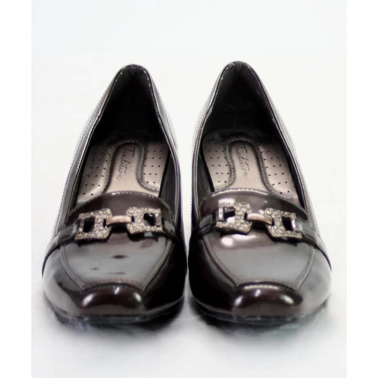 Fashion Tradition Women's Slip On Pumps Brown  11