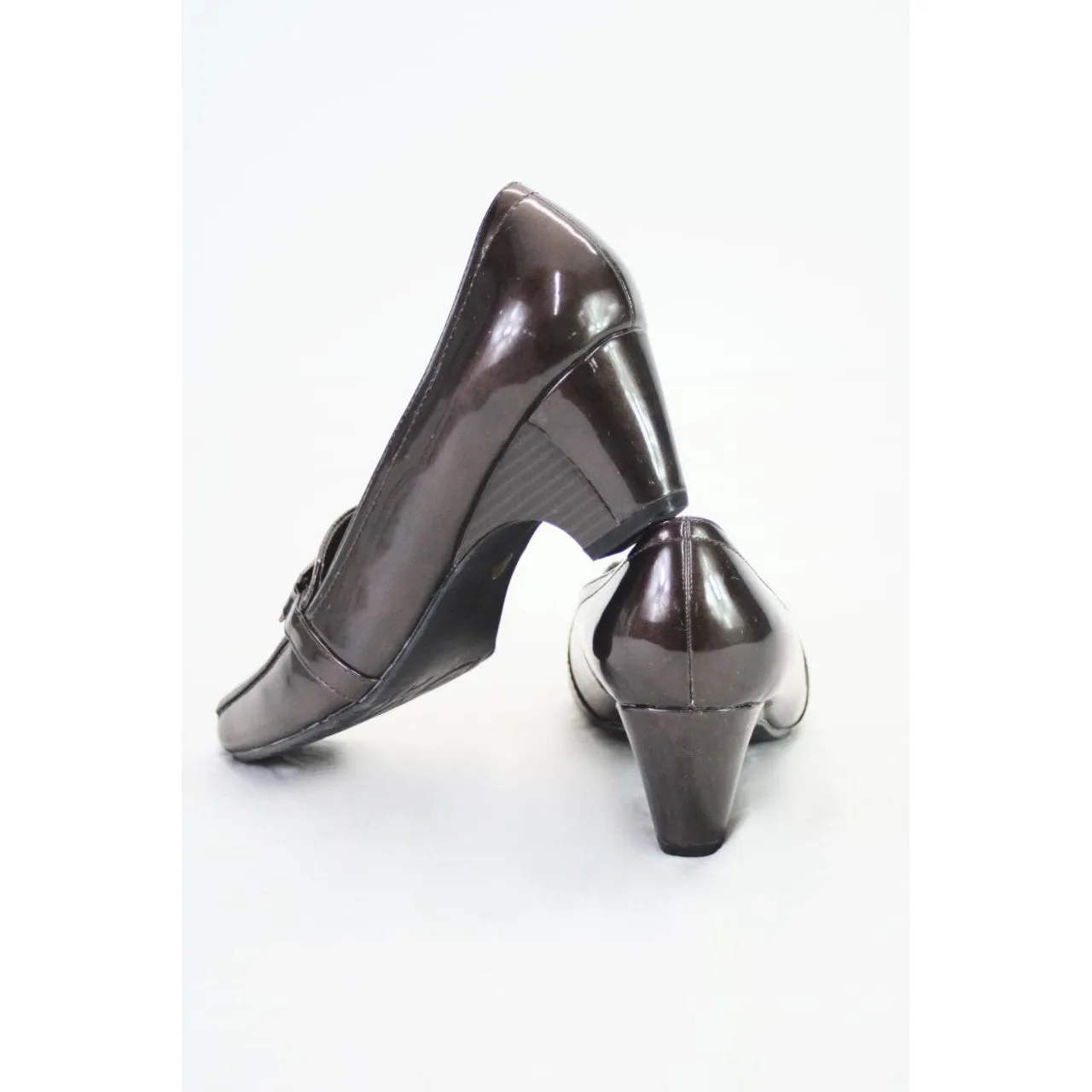 Fashion Tradition Women's Slip On Pumps Brown  11