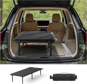 Folding Camping Cot for Adults,Heavy Duty Outdoor Bed with Adjustable Leg and Length 600D Oxford 400lbs Max, SUV Sleeping Platform for Traveling Black:39.5-71.5"x33.5"x10.6-15.5"(High Legs)