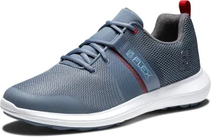 FootJoy Men's FJ Flex Previous Season Style Golf Shoe, Slate/Red, 7.5 Wide