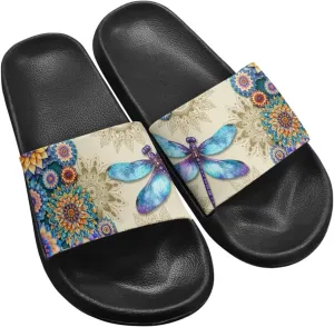 Forchrinse Vintage World Map Print Unisex Shower Slippers Causal Slip on Slide Sandals Open Toe Home Slippers for Women Men
