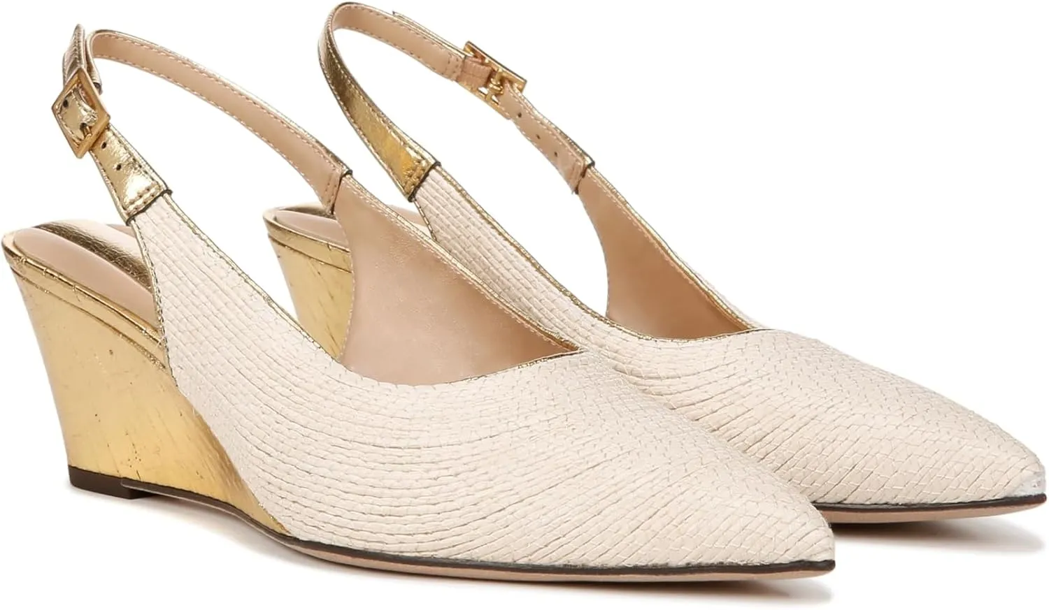 Franco Sarto Women's Tessa Pointed Toe Slingback Wedge Pump