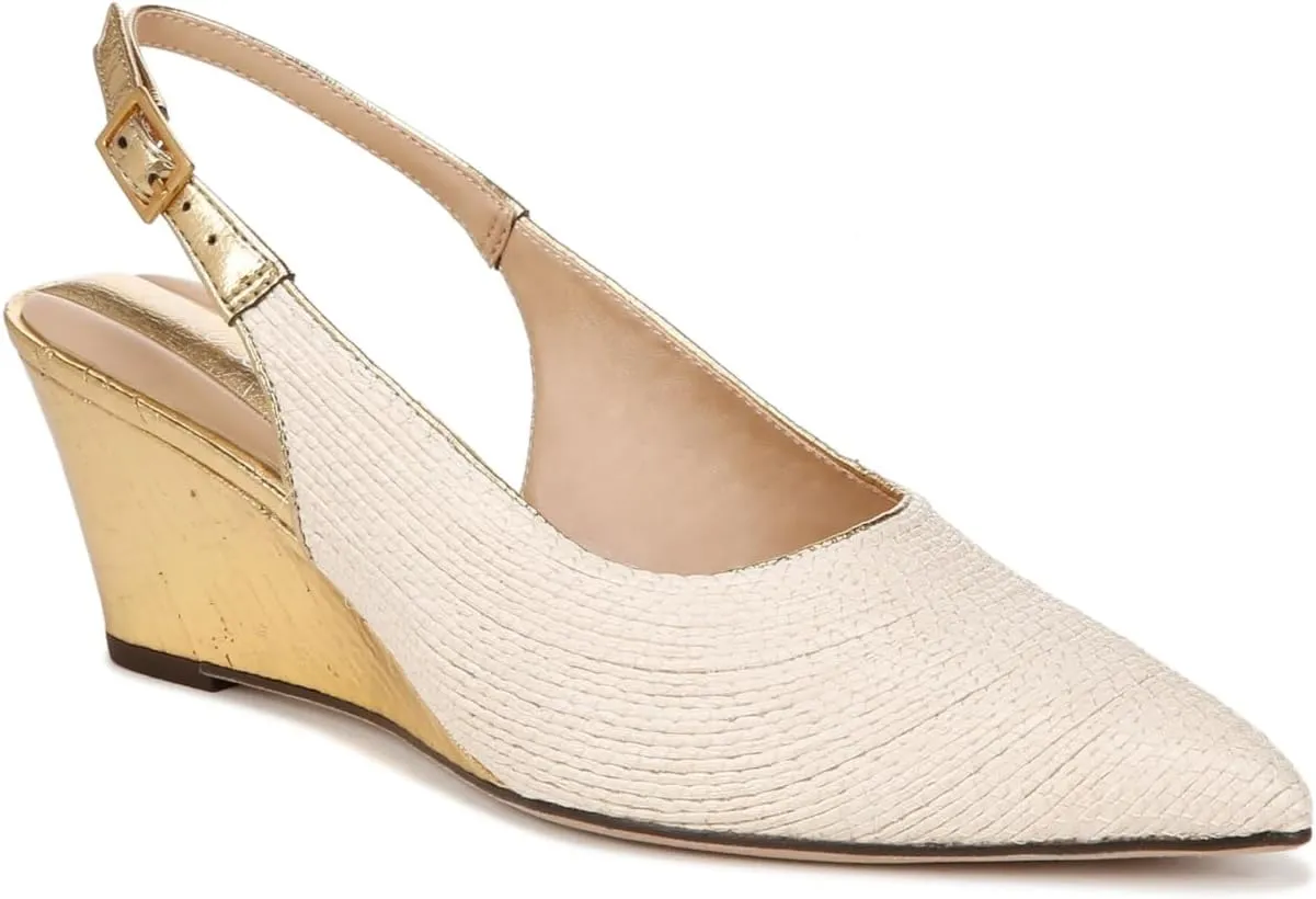 Franco Sarto Women's Tessa Pointed Toe Slingback Wedge Pump