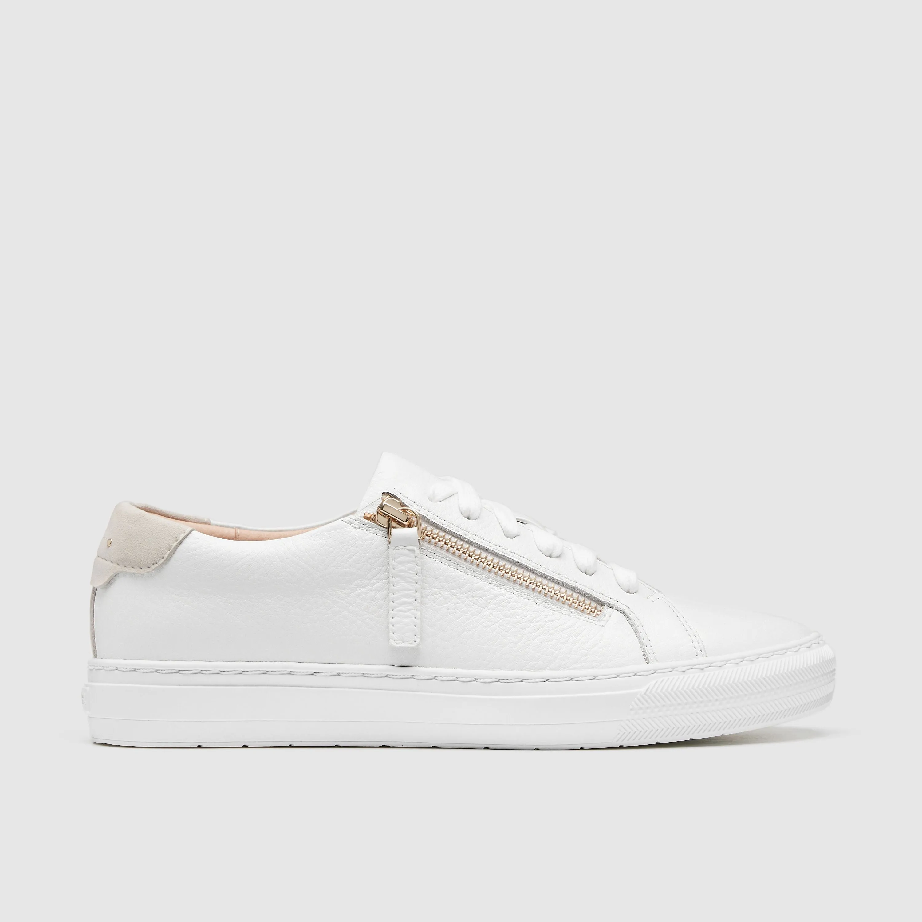 Frankie4 Billie White Tumbled Leather Sneaker