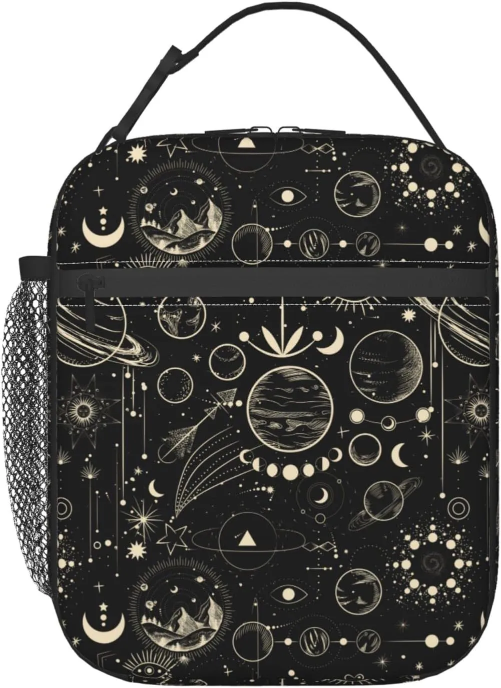 FREEHOTU Moon Phase Lunch Bag Double Insulated Leakproof Lunch Box Tote Bag Cooler Lunch Organizer for Work Picnic Travel Camping