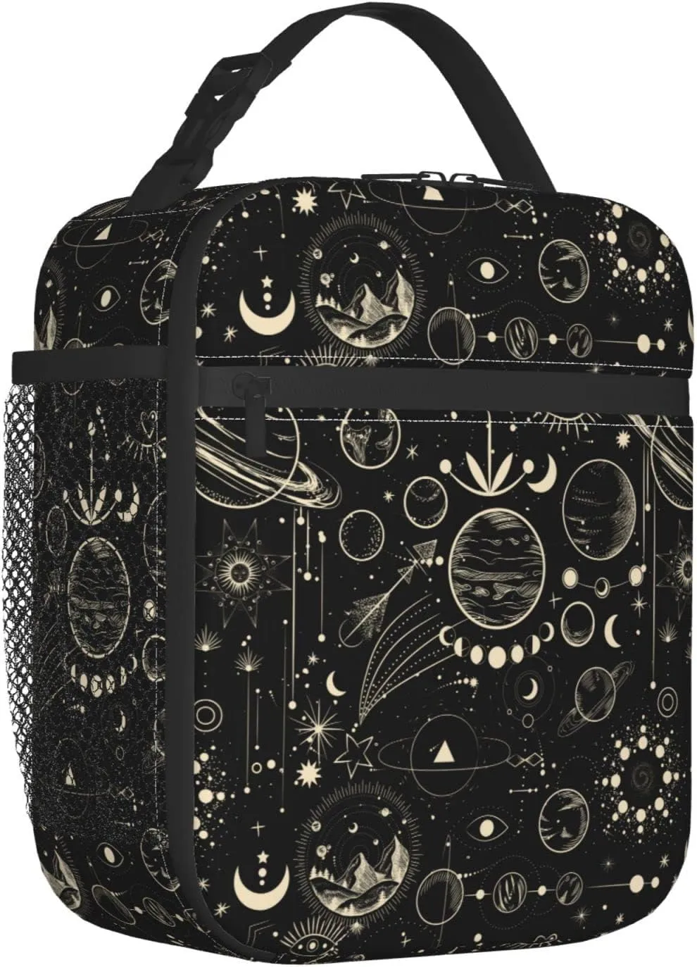 FREEHOTU Moon Phase Lunch Bag Double Insulated Leakproof Lunch Box Tote Bag Cooler Lunch Organizer for Work Picnic Travel Camping
