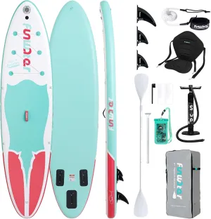 FunWater Inflatable Stand Up Paddle Board 10'6"/11"/11'6" Paddle Board for Adults & Youth, Paddleboards Inflatable with Premium SUP Accessories, Wide Stable, Non-Slip Comfort Deck