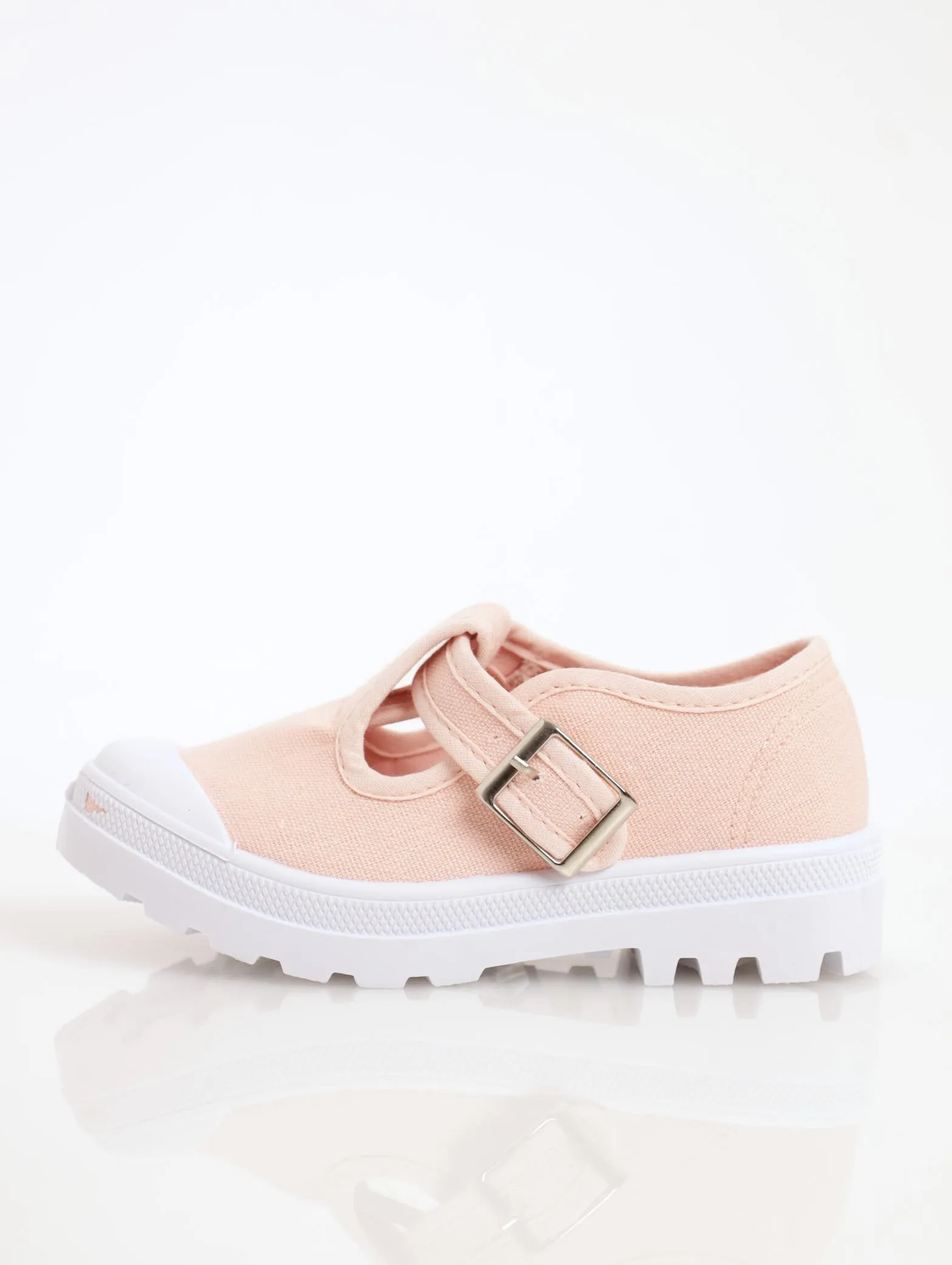Girls Buckle Pump Shoe - Pink