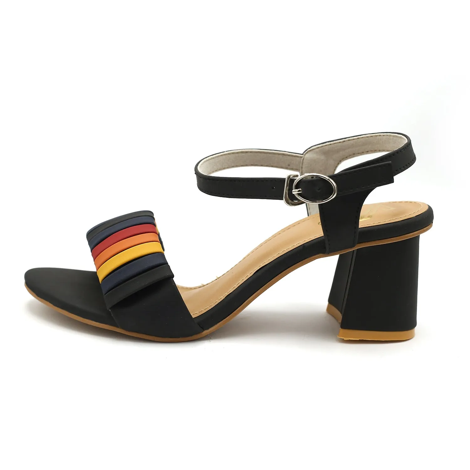 Girls Fancy Heel Sandal - Black