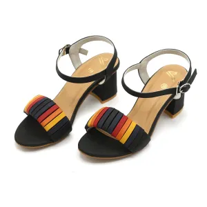 Girls Fancy Heel Sandal - Black