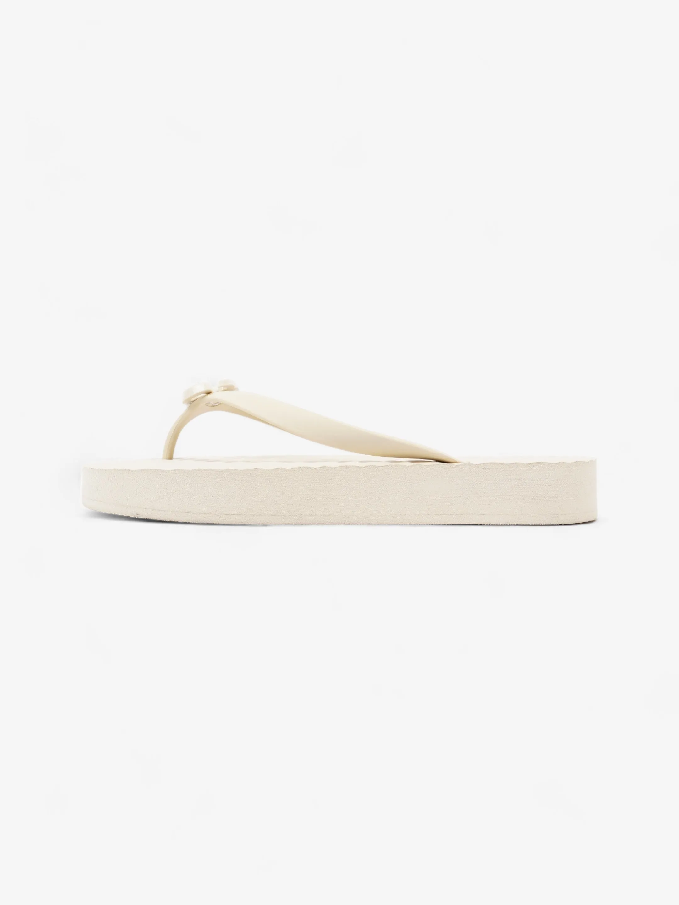Gucci Marmont Thong Sandal Cream Rubber EU 42 UK 9