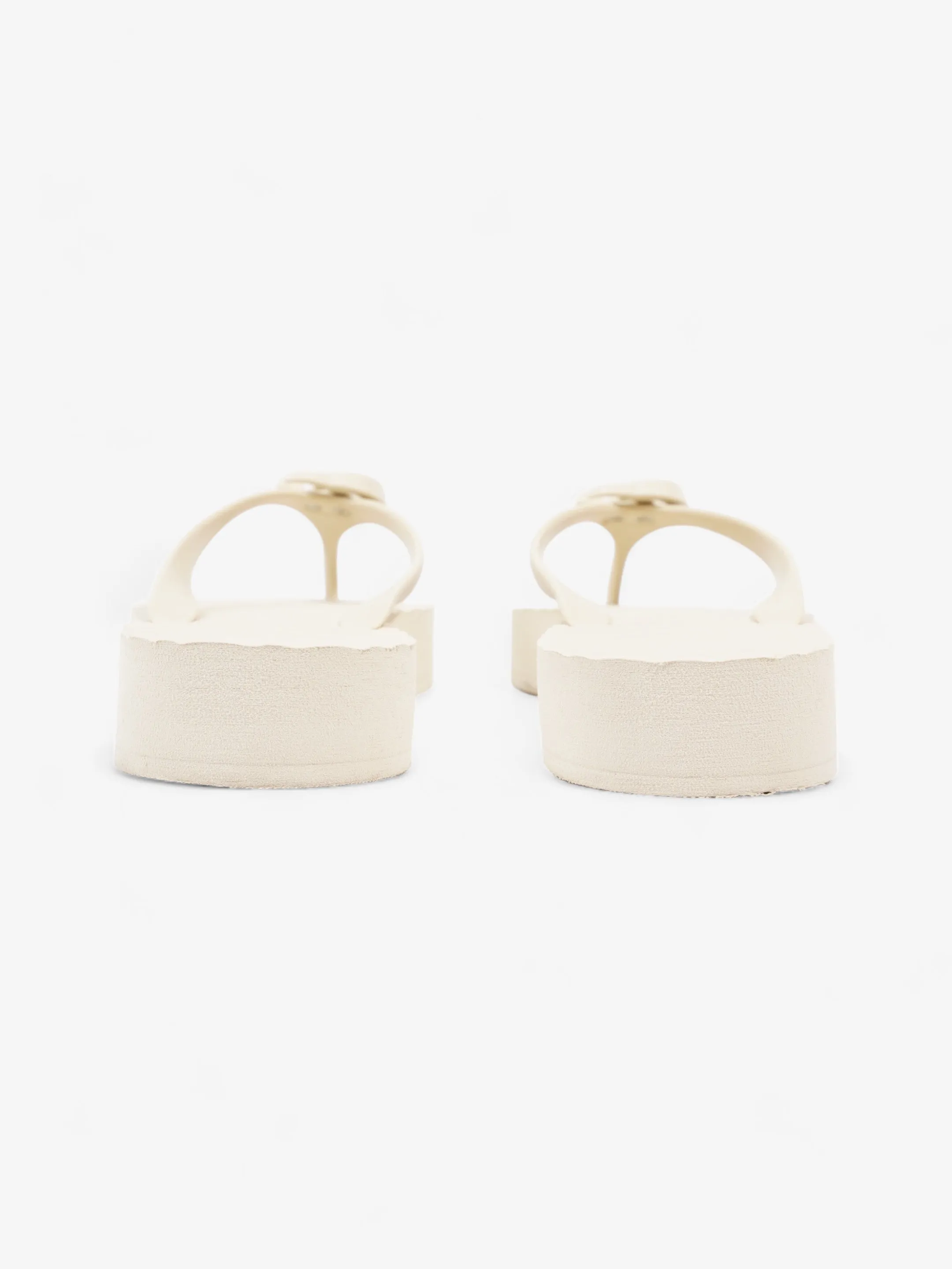 Gucci Marmont Thong Sandal Cream Rubber EU 42 UK 9