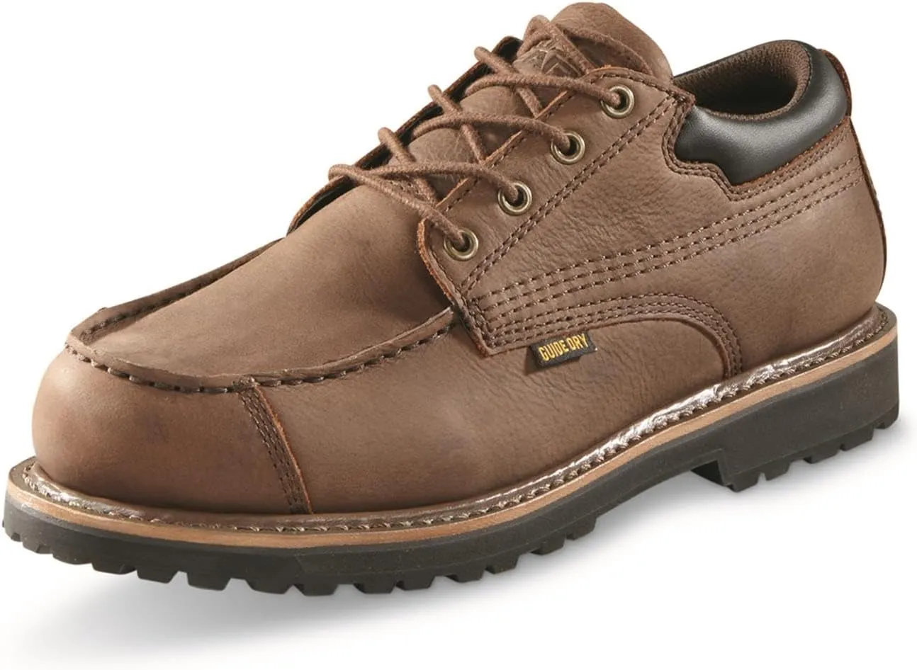 Guide Gear Men's Rugged Timber Waterproof Oxford Shoes; Moisture Wicking Insoles, Casual Footwear