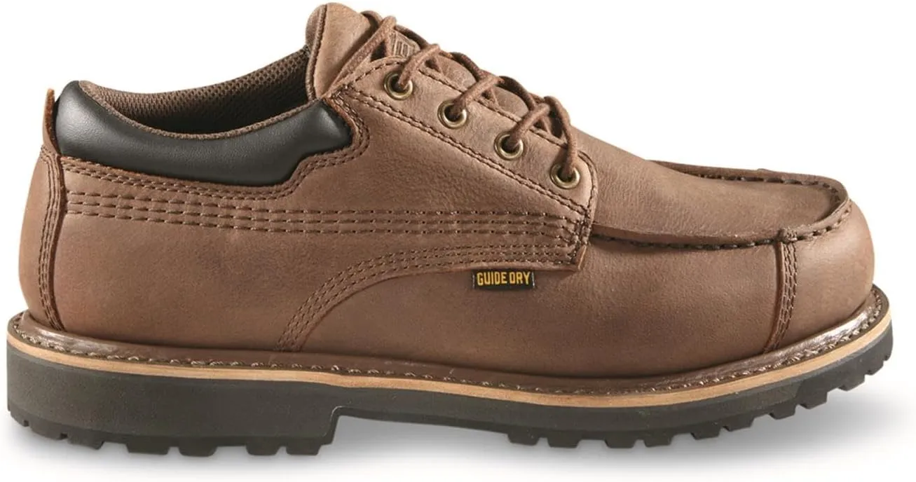 Guide Gear Men's Rugged Timber Waterproof Oxford Shoes; Moisture Wicking Insoles, Casual Footwear