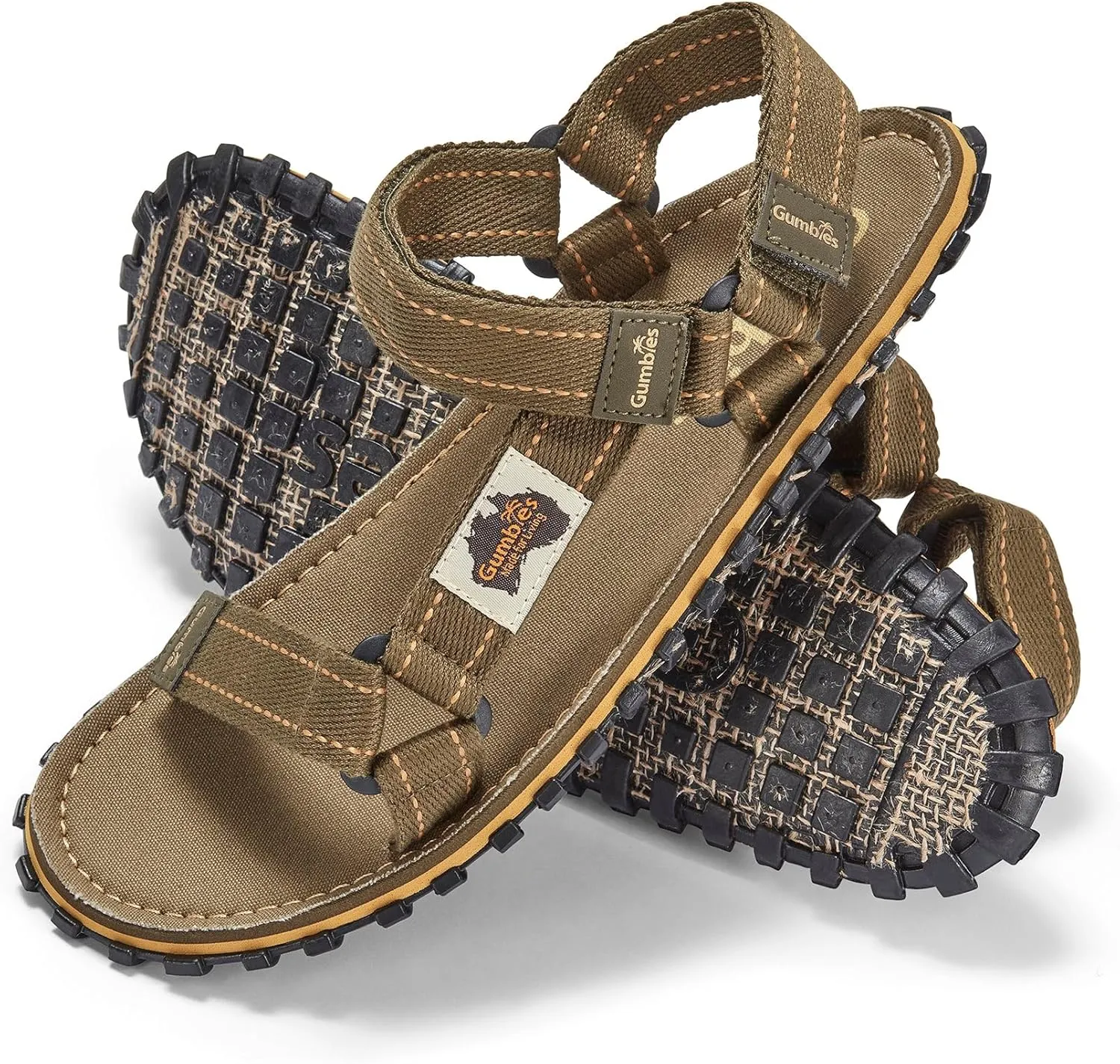 Gumbies Tracker Unisex Sandal, with Supersoft Cotton Adjustable Straps, Cotton Footbed & Recycled Rubber Sole - Comfort Guaranteed