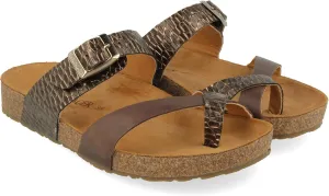 HAFLINGER Juno elegant leather Sandals with rubber sole and cork latex footbed unisex