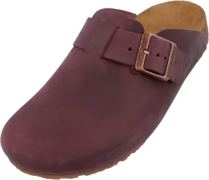 HAFLINGER Porto Elegant Leather Clog with Rubber Sole and Cork Latex Footbed Slipper Unisex