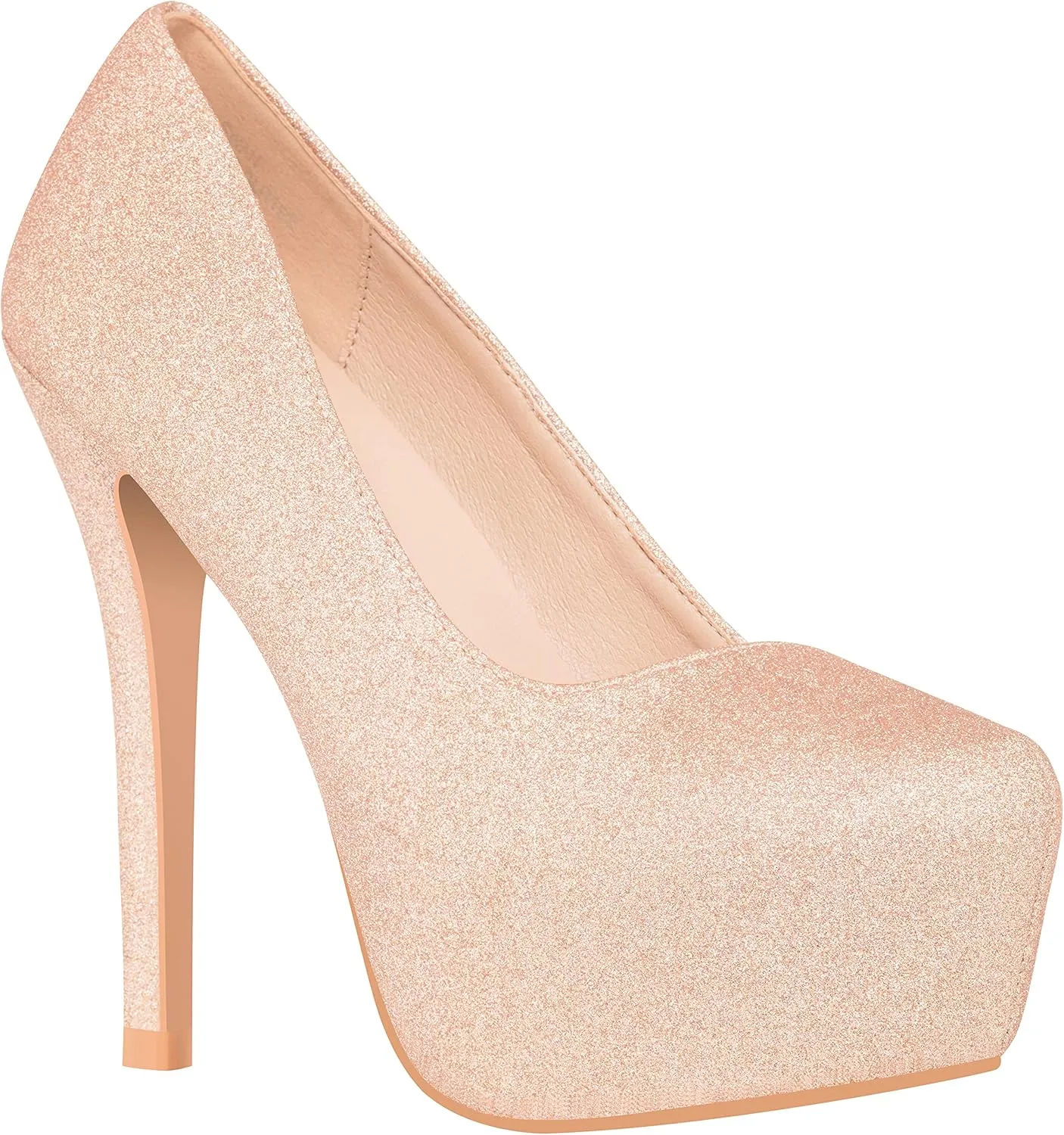 ILLUDE Women's High Heel Pump Closed Toe Platform Heels Pumps Shoes - Swan