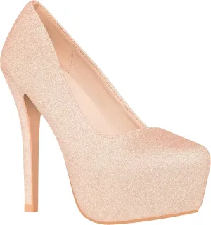 ILLUDE Women's High Heel Pump Closed Toe Platform Heels Pumps Shoes - Swan