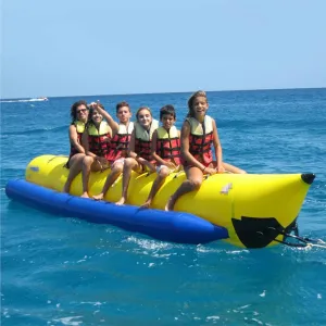 Inflatable Banana Boat, Outdoor Large Drag Floating Banana Boat, Water Park Amusement Surfing Equipment, Suitable for Adults and Children,C