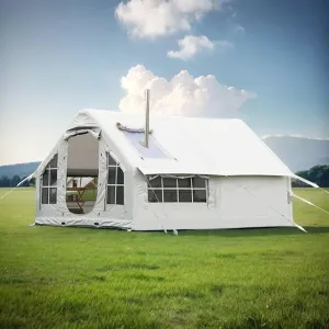 Inflatable Tent with Pump,4-Season Inflatable Camping Tent,Waterproof and Windproof Oxford Fabric Tent with Mesh Windows and Doors,Quick to Set Up for 2-8 Persons,A