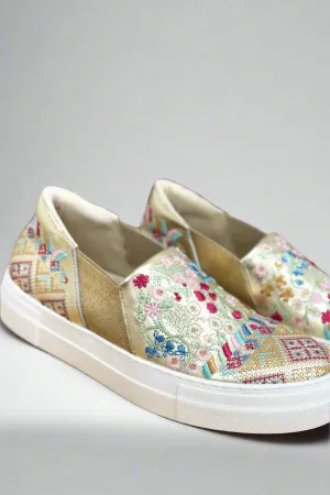 Johnny Was Gold Vinny Morraco Loafer CS1417