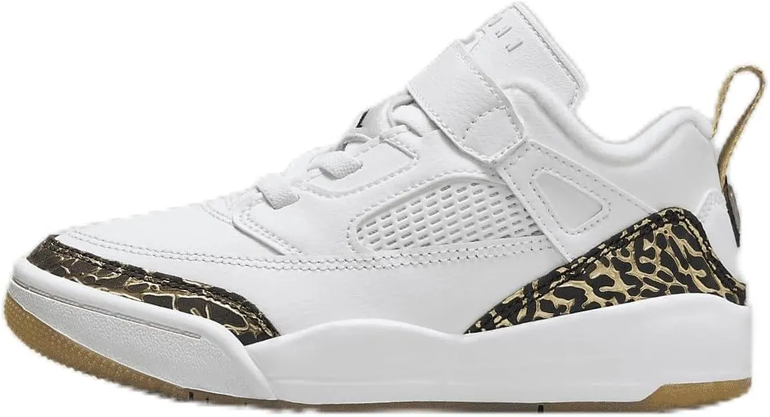 Jordan Spizike Low Little Kids' Shoes (HJ9055-100, White/Metallic Gold/Sail/Black) Size 1