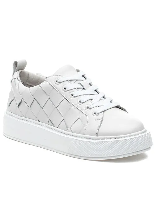 J/Slides Dede White Leather 6 M