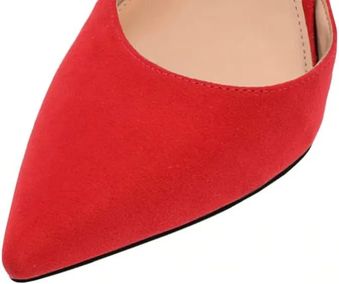 Juliet Holy Womens Pumps Point Closed Toe Heels Buckle Ankle Strap D'Orsay Heeled Sandals