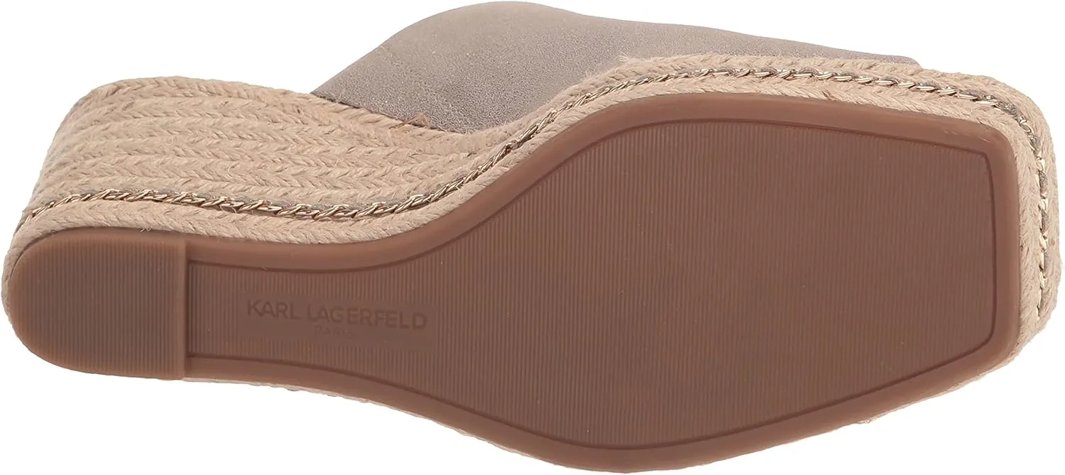 Karl Lagerfeld Paris Women's Corissa Slip on Espadrille Wedge Sandal