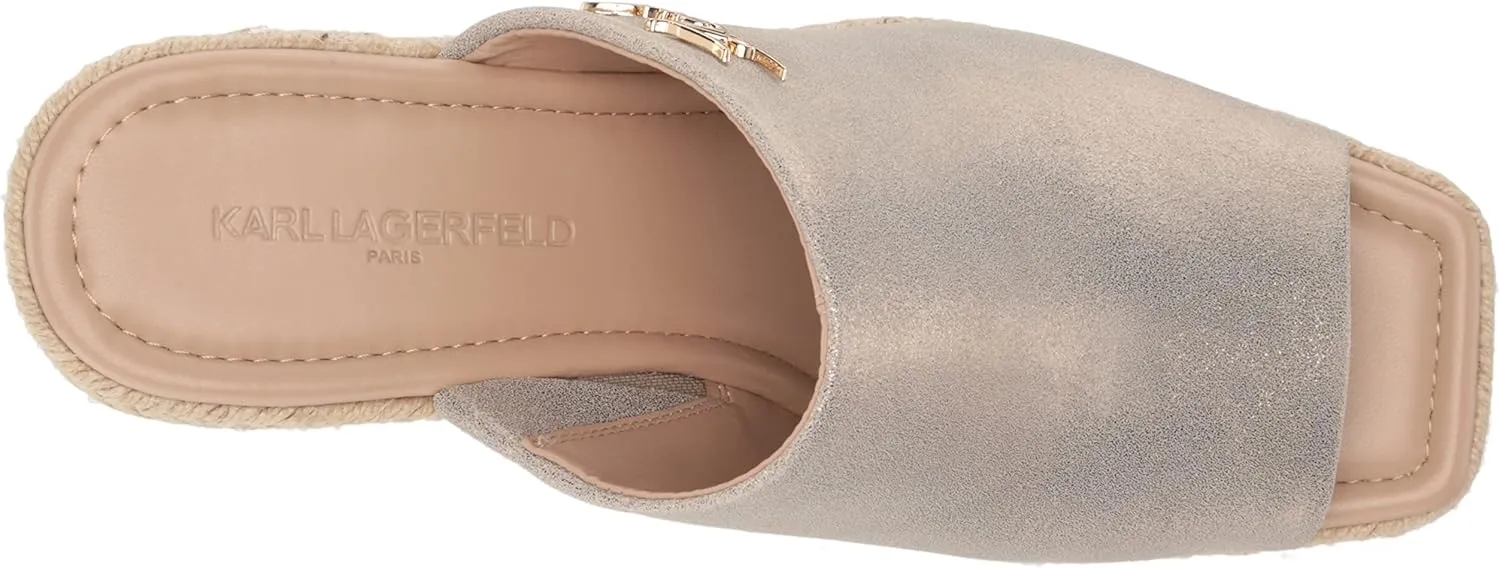 Karl Lagerfeld Paris Women's Corissa Slip on Espadrille Wedge Sandal