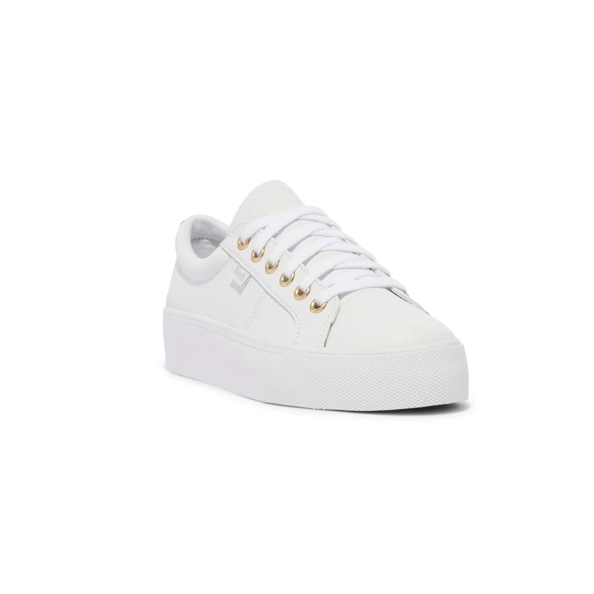 KEDS - Jump Kick DUO Leather - White/Gold