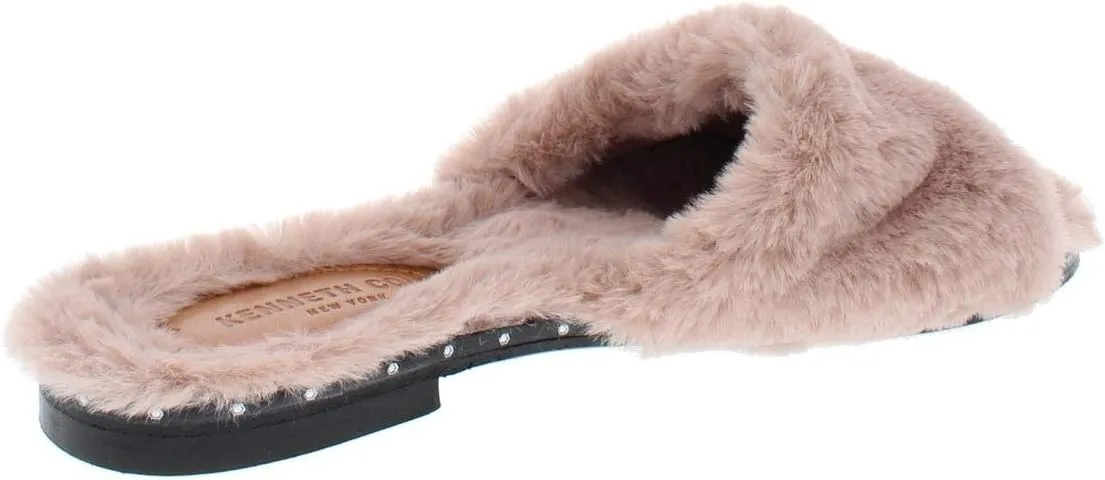 Kenneth Cole Women's Peggy Fuzzy Slipper Sandal Slide